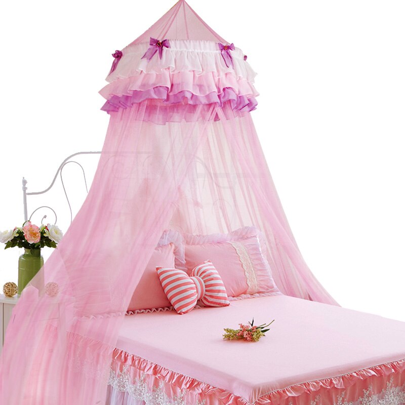 Children Mosquito Nets Single Double Hang Dome Princess Netting 1.35m/1.5m/1.8m Bed Canopy for Kids Baby Romantic Tents