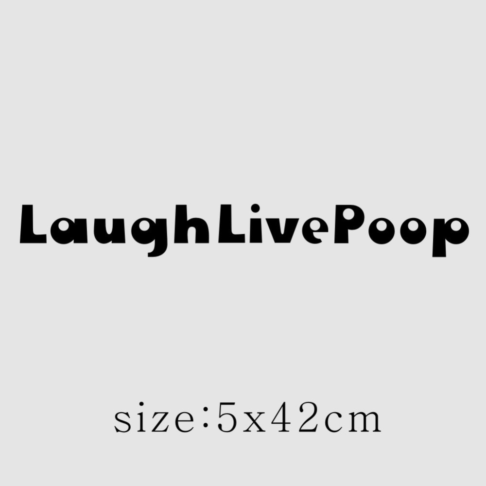 Funny Toilet Stickers Live Laugh Poop Vinyl Toilet Seat Waterproof Decals Bathroom Decoration