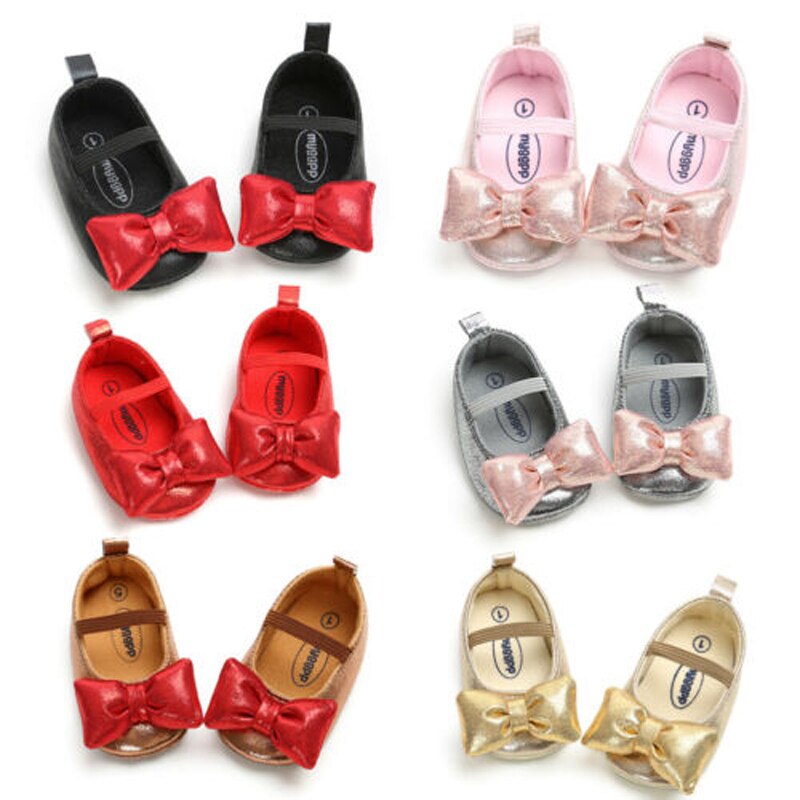 Spring Princess Children Toddler Kids Baby Girl Butterfly Knot Wedding Party Red Casual Shoes