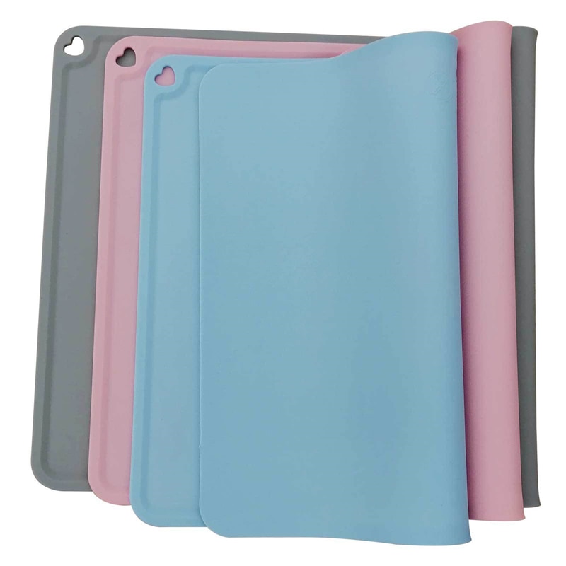 Waterproof Non-slip Pet Mat for cat Color Silicone Pet Food Mat Pet Bowl Drinking Water Pad Dog Feeding Mat Easy Clean