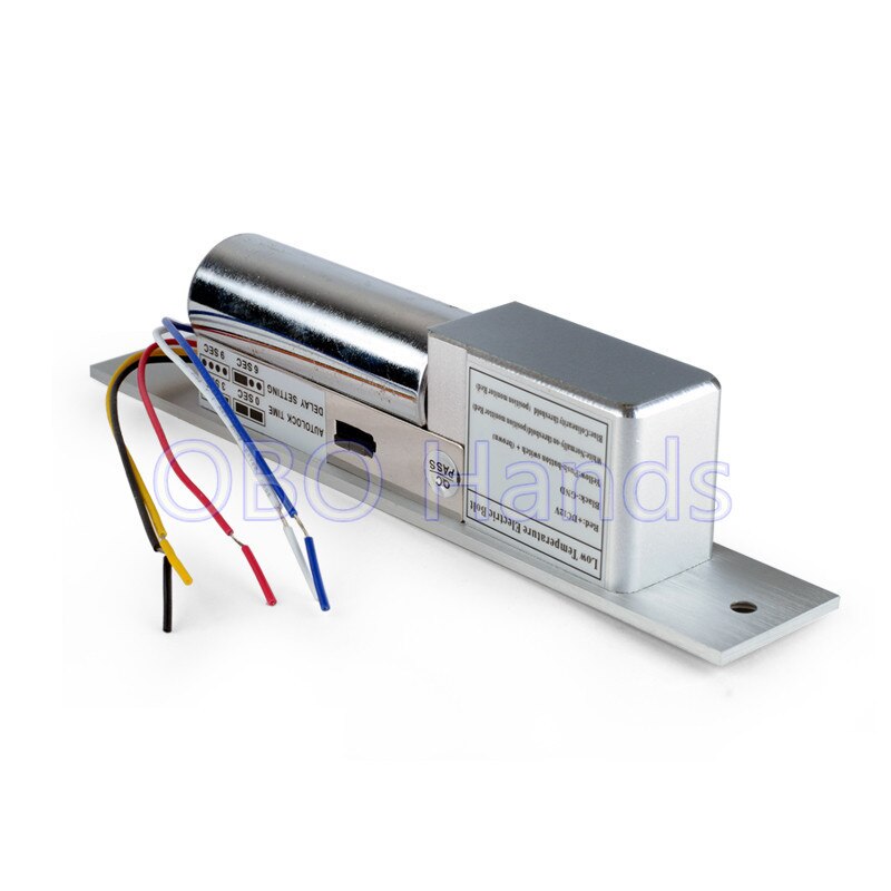 low temperature 5 wires electronic bolt lock with time delay function for door access control system DC12V lock