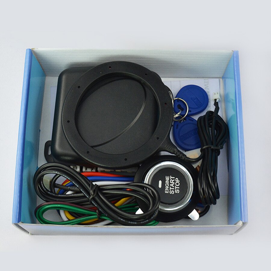 Universal 12V car one button start up system RFID key induction hidden lock boot anti-theft system