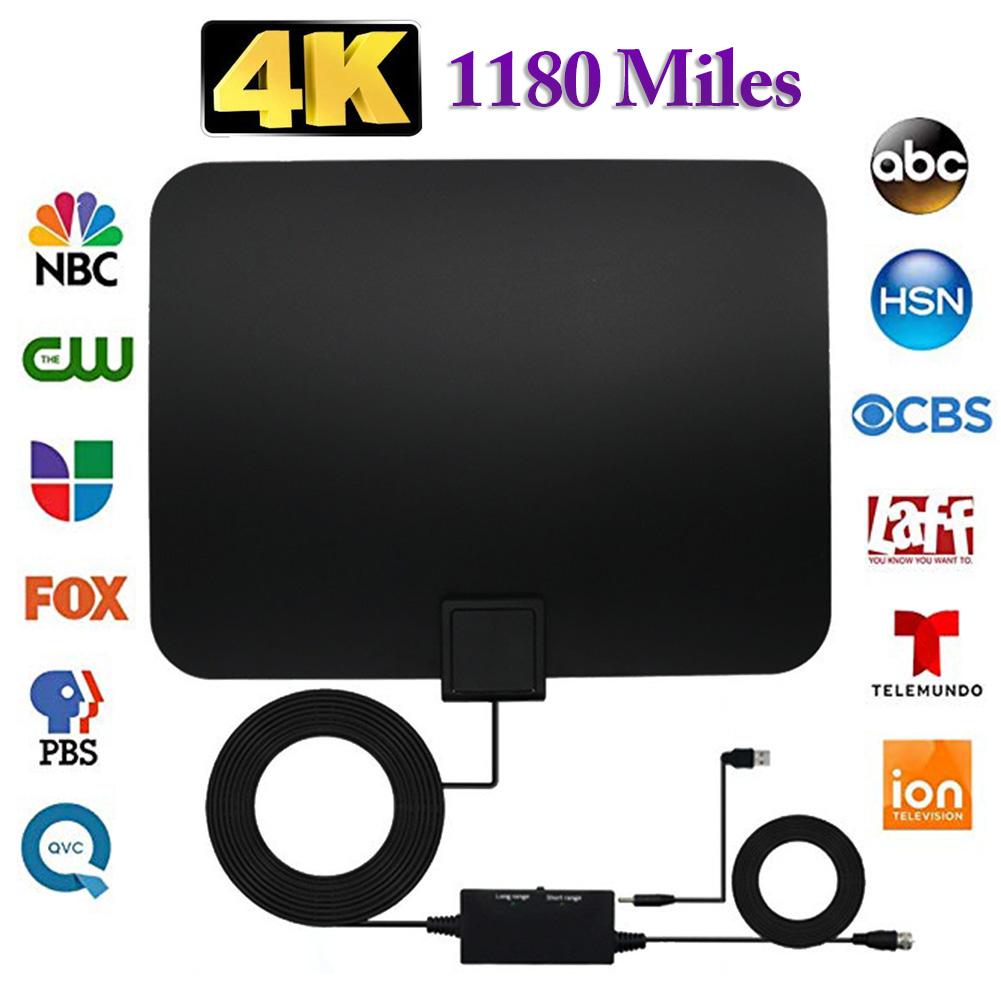 1180 Miles TV Antenna Indoor TV Digital HD Antenna 4K HD Freeview Life Local Channels Television Switch Amplifier Signal Booster