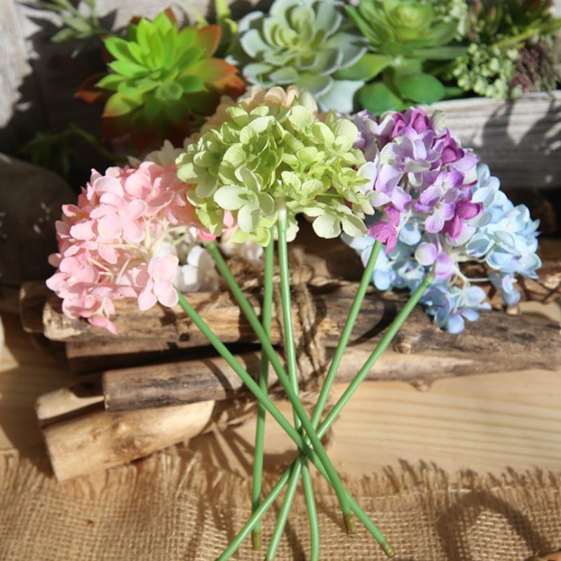 Flores artificiales, MINI ramo de hortensias, – Grandado