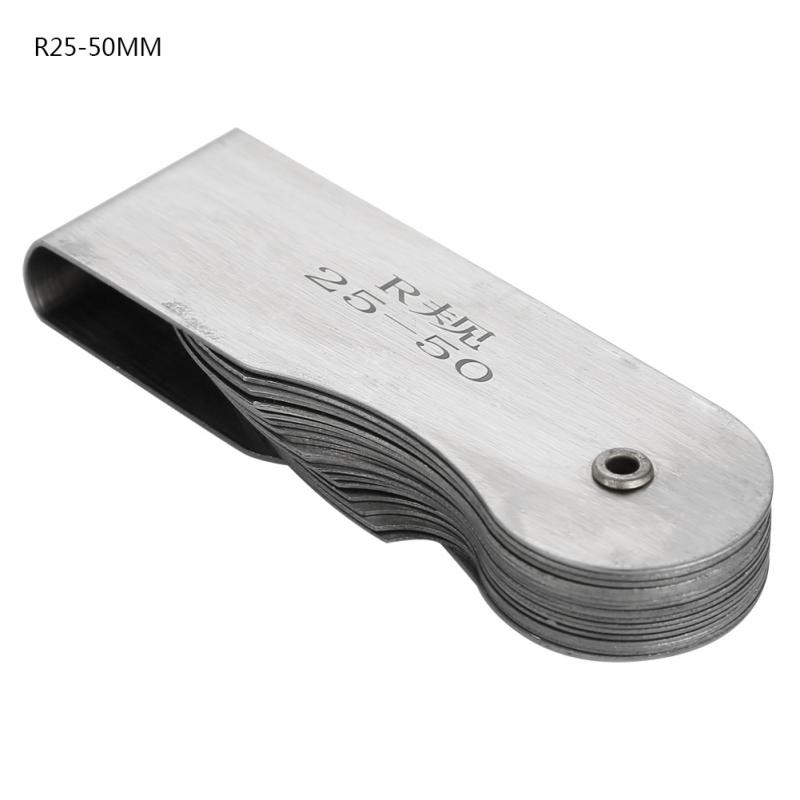 Stainless Steel Radius Fillet Gauge External Internal Concave Convex Measuring Tool.