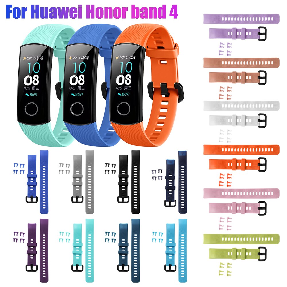 MIIQNUS 1PC Sport Armband ersatz Bunte Klassische Silikon Uhr Band Armband Armband Armband Für Huawei Honor Band 4
