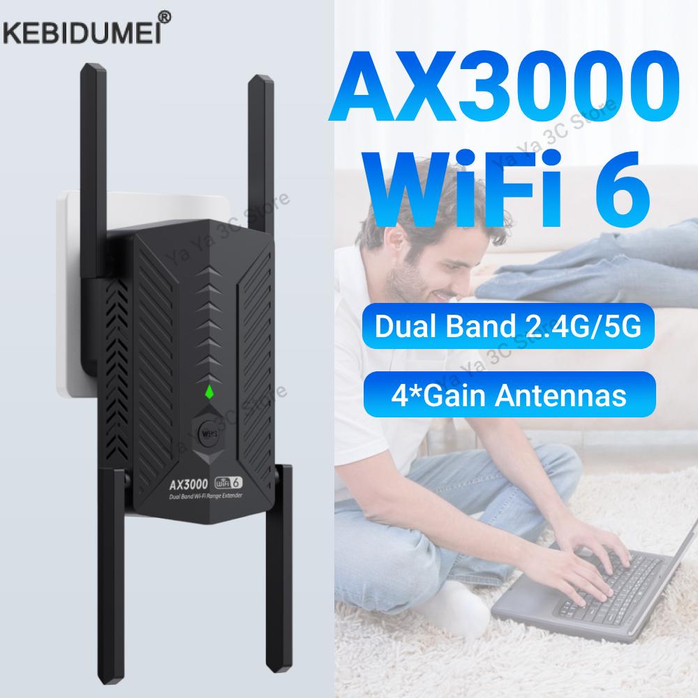 3000 mb/s bezprzewodowy wzmacniacz Wi-Fi Wi-fi 6 wzmacniacz sygnału 5G 2.4G router przedłużający Wi-Fi wzmacniacz dalekiego zasięgu dla domowego biura