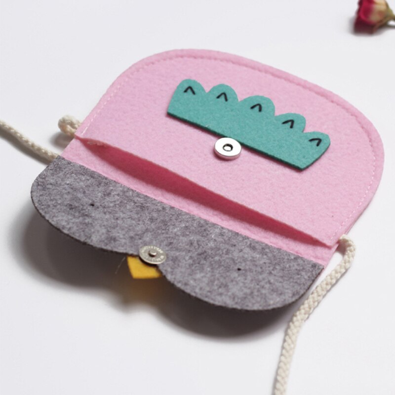 Kinderportemonnee baby uil mini schoudertas schattige messenger bags non-woven stof kleine tassen voor kinderen meisjes