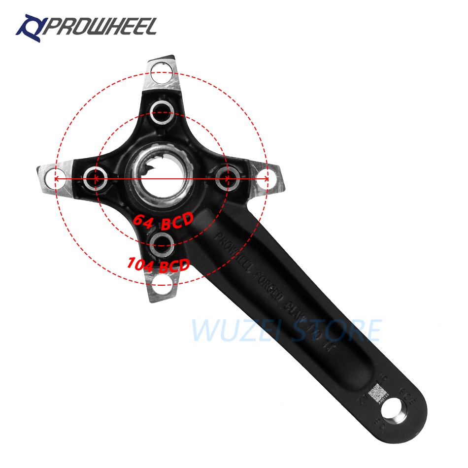 PROWHEEL 104BCD Mountain Bike Crankset Aluminum Alloy With Bottom 170mm 175mm MTB Bicycle Crank With axis 1x11Speed bike parts