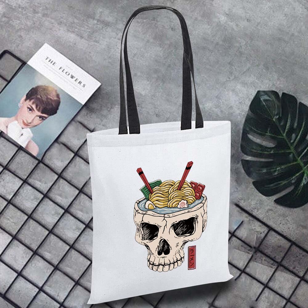 Wilde Ecobag Moeiteloos Canvas Draagtas Japan Patroon Draagbare Vrouwelijke Boodschappentas Dames Schoudertassen: japan024