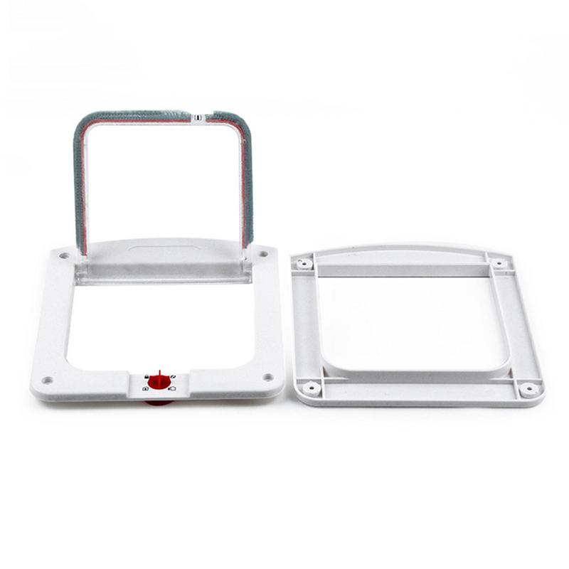 4 Way Locking Pet Security Flap Door For Dogs Cats Pet Gate Door Kit For Wooden PVC Metal Door Brick Wall Accessories