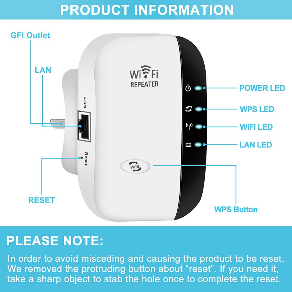300Mbps WiFi Extender Amplifier Repeater Booster Wi Fi Signal 802.11N Long Range Wireless Wi-Fi Repeator Access Point