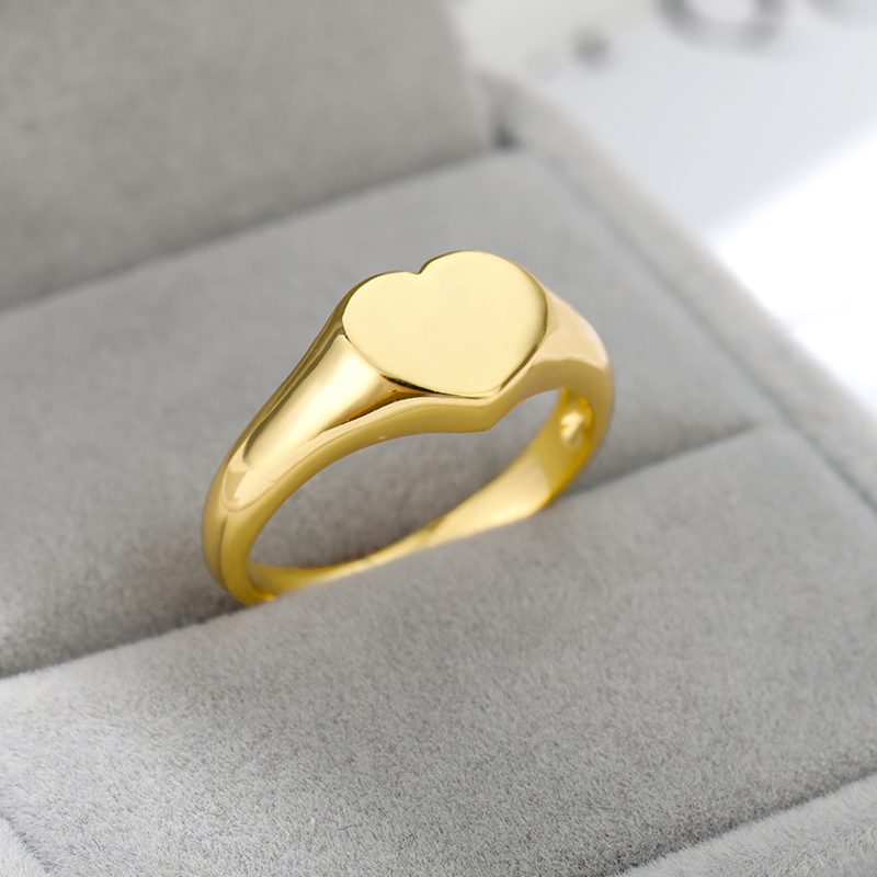 Anillos en forma de corazón para mujer, Color dorado, acero inoxidable, anillos de compromiso de boda, joyería femenina, de aniversario
