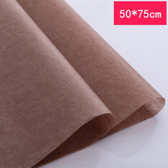 Papier d'emballage pour Bouquets de fleurs, 40 pièces, papier d'emballage décoratif doublé pour Bouquets de fleurs, matériaux d'emballage de cuisson pour fleuristes: Brown