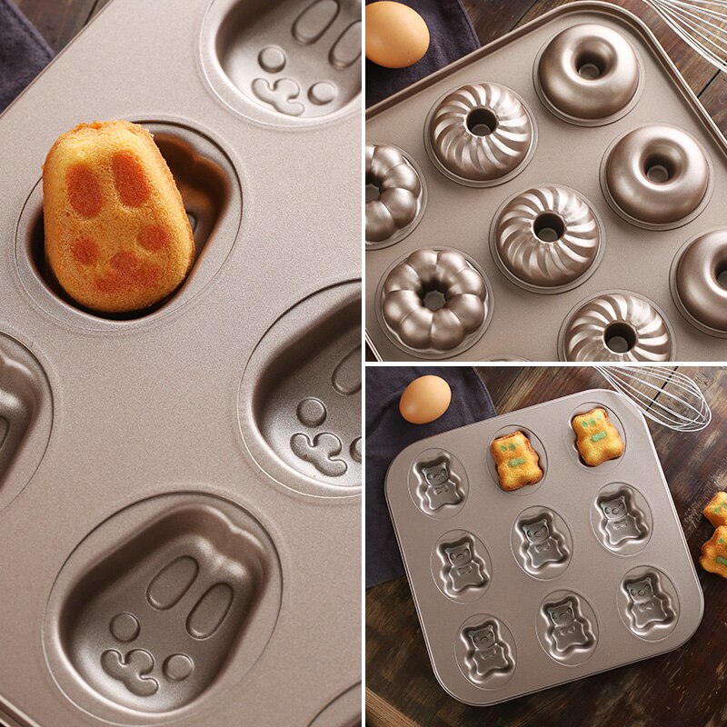 Moule en métal de dessin animé chat mignon de , en forme de donuts, cuisson de gâteau, accessoires de cuisine réutilisables de alimentaire MM60HB