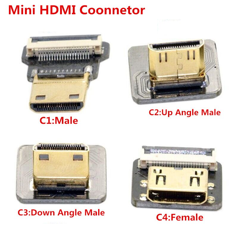 FPV Micro HDMI Mini HDMI 90 gradi Adattatore 5cm-100 centimetri FPC Nastro Piatto HDMI Cavo Passo 20pin per Multicopter Fotografia Aerea