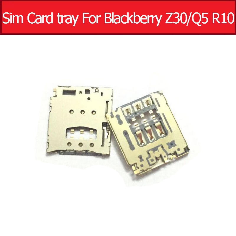 100% Echt Sim-kaart Lade Voor Blackberry Z30 Sim Card Slot Voor Blackberry Q5 R10 Sim Kaartlezer Houder Connector vervanging