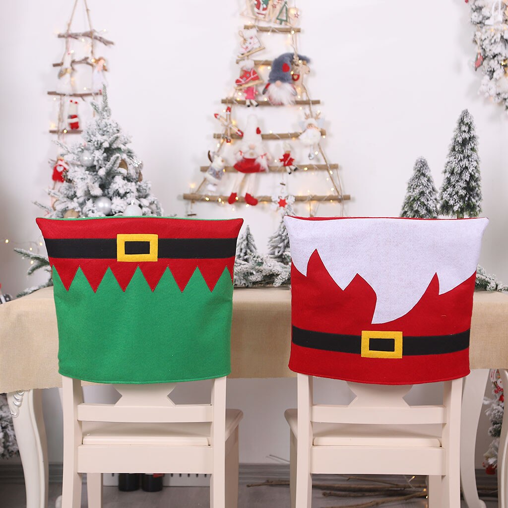 Christmas Party Decor Chair Covers Christmas Decoration Chair Covers Placemat Dining Seat Santa Claus Home Decor Navidad