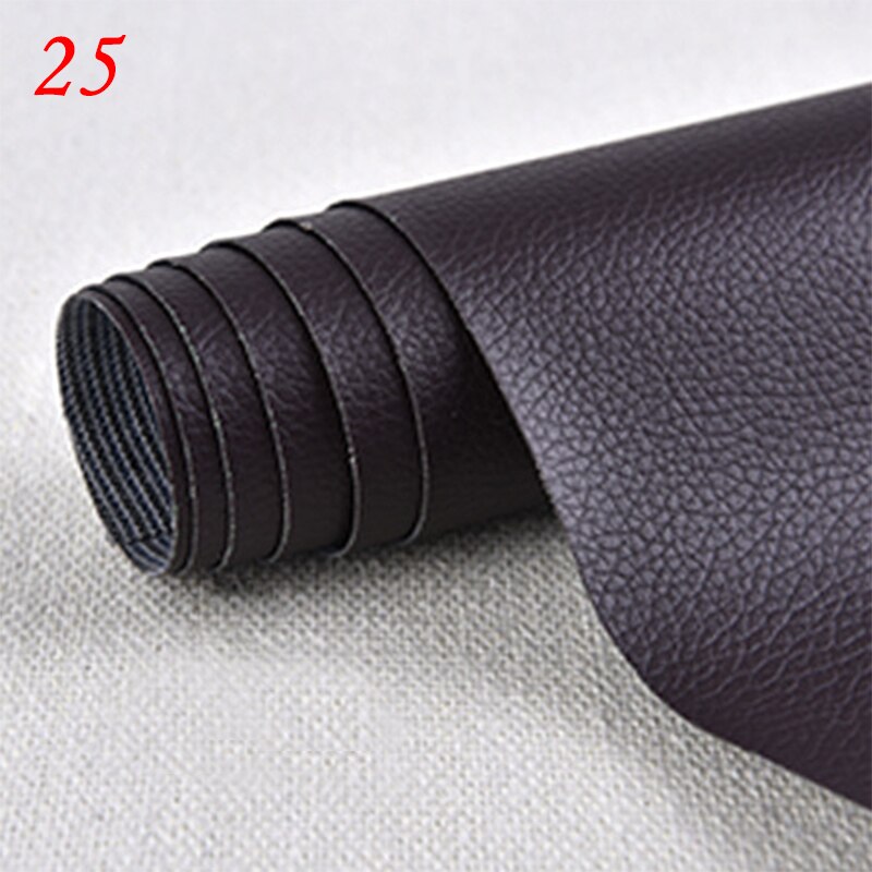 Litchi pu couro sintético 50x137cm, litchi auto adesivo falso couro tecido para costura saco de laço broches sofá carro material diy: 25
