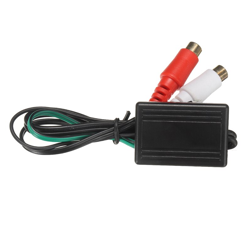 Mayitr 1PC 12V Speaker to 2 RCA Line Output Converter IN/OUT High to Low Level Line Output Amplifier Converter Adapter