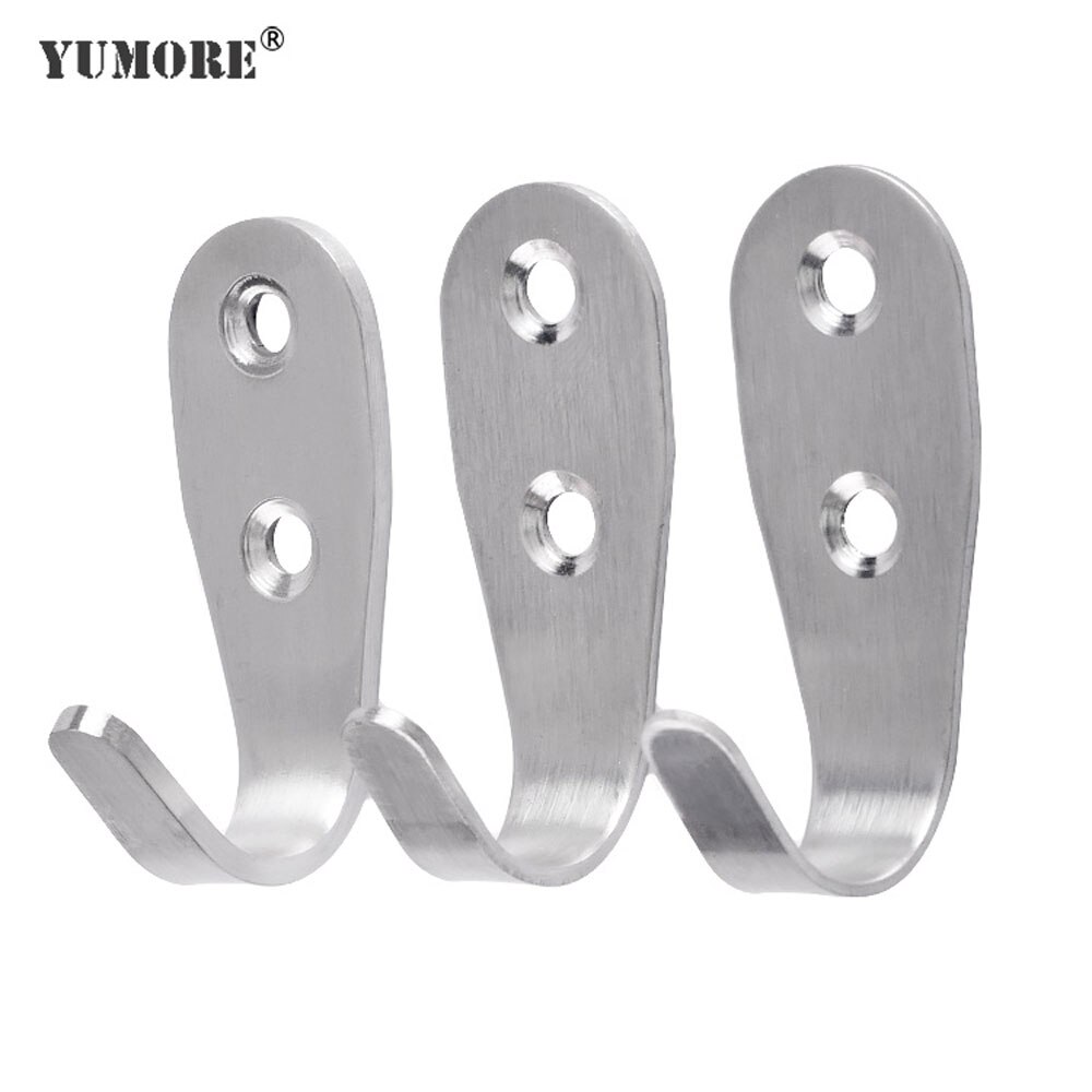 Yumore 20Pcs Muur Haak Kleding Tas Hanger Haak Voor Badkamer Jas Handdoek Roestvrij Keys Hanger Bad Accessoires Keuken Hardware