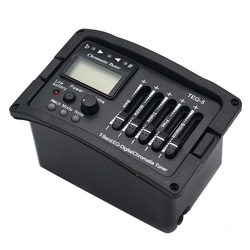 Akoestische Gitaar Pickup, 5 Band EQ Equalizer Gitaar Voorversterker Piezo Pickup Tuner Met Microfoon Lcd Scherm Akoestische Gitaar Pickup, 5 Band EQ Equalizer Gitaar Voorversterker Piezo Pickup Tuner Met Microfoon Lcd Scherm
