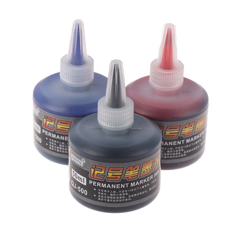 Rotulador de aceite de grafiti seco permanente de 50ml para marcar bolígrafo para agregar tinta, papelería suave y fácil de usar