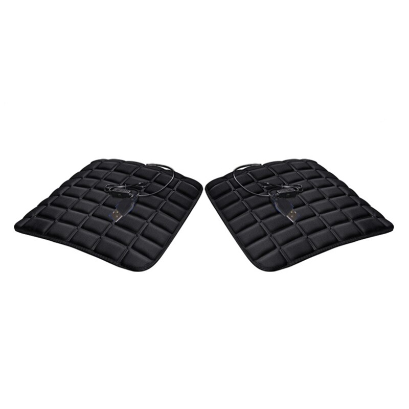 12V Baumwolle Auto Sitzheizung Kissen Sitz Wärmer Winter Haushalt Abdeckung Elektrische Heizung matt Winter Wärmer Autos Sitz Heizung: Schwarz 2Stck-USB