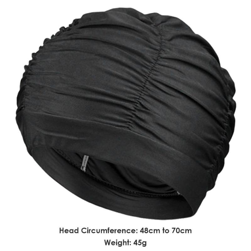 Duurzaam Zwemmen Hoed Multifunctionele Dames Badmuts Lang Haar Badmuts Elastische Draperen Badmuts Voor Zwemmen Zwembad: D
