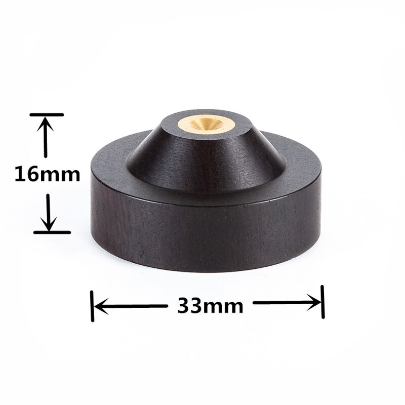 4pcs 33mmx16mm Speaker Spike Isolation ebony Wood Stand Feet Base HIFI Isolator Wooden: A style