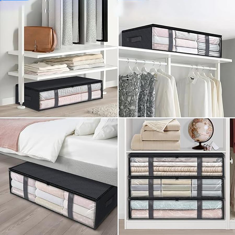 Cajas de almacenamiento para almacenamiento de ropa, bolsas de almacenamiento plegables, almacenamiento debajo de la cama para organizar ropa, edredones para dormitorio, armario y dormitorio