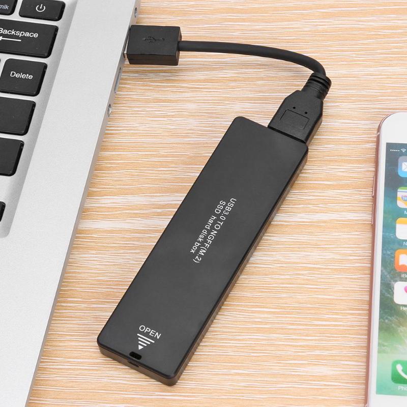 M2 Hdd Ssd Case Ngff Sata M.2 Naar Usb 3.0 Ssd Harde Schijf Case M2 2242 2260 2280 Externe Harde schijf Behuizing Voor Ngff Sata Ssd
