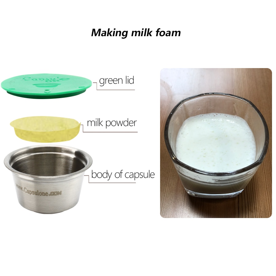 Capsulone/EDELSTAHL Metall kapsel Schote passen für dolce Gusto Maschine Nachfüllbar wiederverwendbar kapsel passen für Piccolo XS lumio