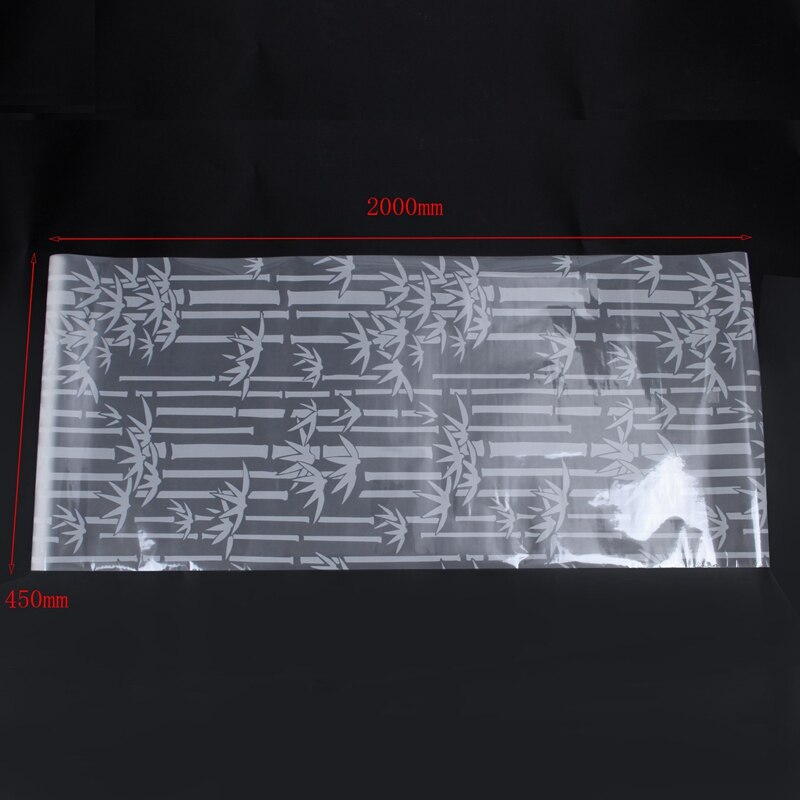 White Frosted Window Film Frost Etched Glass Sticky Back 45cm x 2m Bamboo rhyme