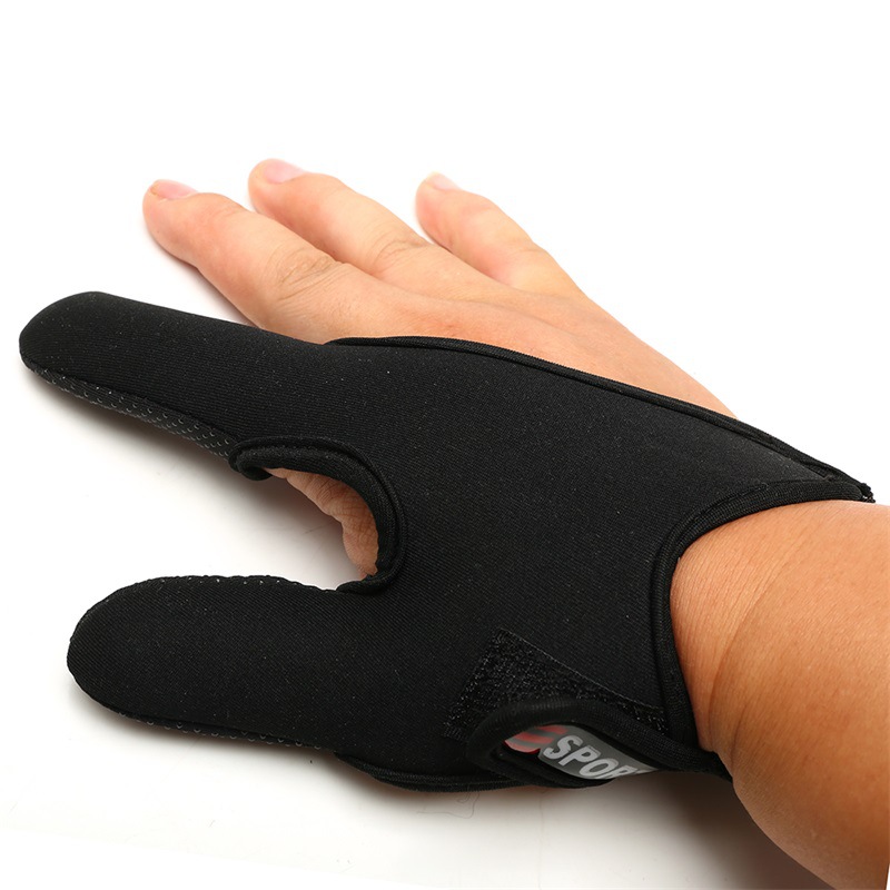 Gants de pêche en néoprène, demi-protection, antidérapant, Anti-coupure, deux cannes à doigts, pour attraper du poisson, accessoire d'extérieur, 1 pièces