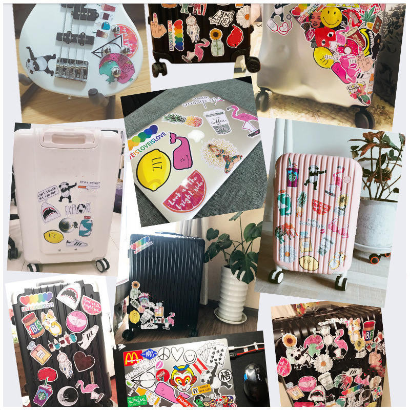 50 PCS Camping Travel Stickers Adventure Outdoor Landscape Sticker Scrapbooking Waterproof Sticker For Laptop Travel Case Fridge