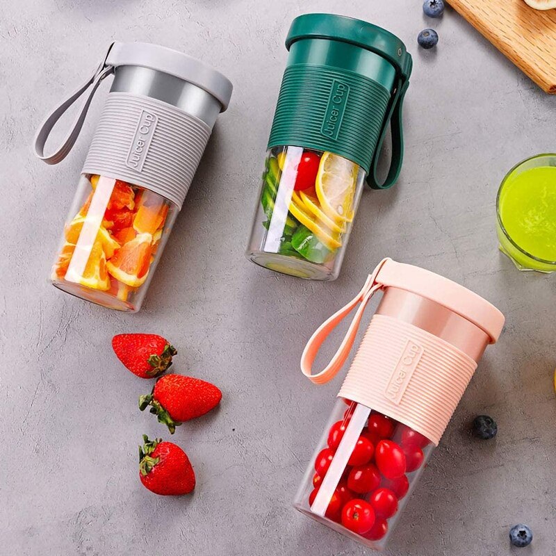 Mini Portable Blender,Smoothie Shake Maker with Three Blades, Multi-Function Handheld Juicer Cup,320ML