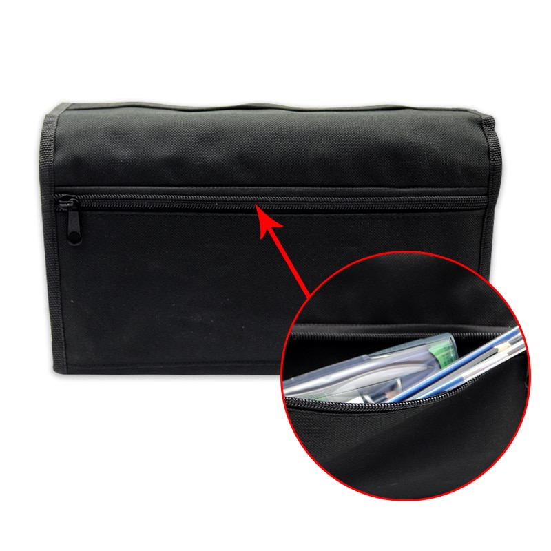 Finecolour Marker stift Lagerung Tasche Multifunktions Falten Kuli Tasche Große Kapazität Marker Stift Vorhang Kunst Liefert schwarz