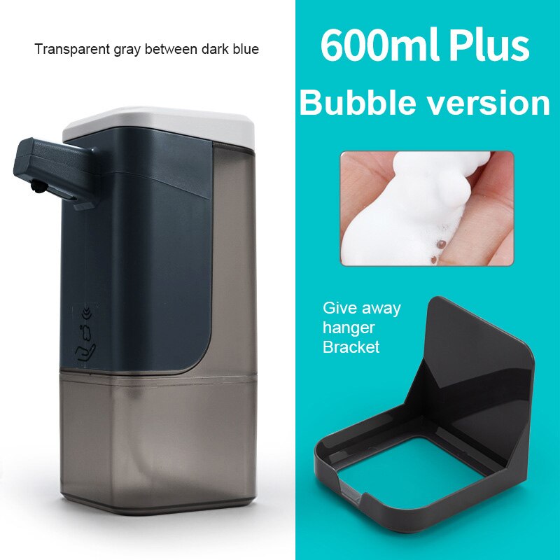 Touchless Automatic Soap Dispenser Smart Liquid Sensor Kitchen Bathroom Hands Free Automatic Hand Sanitizer Dispenser: 01 600ml