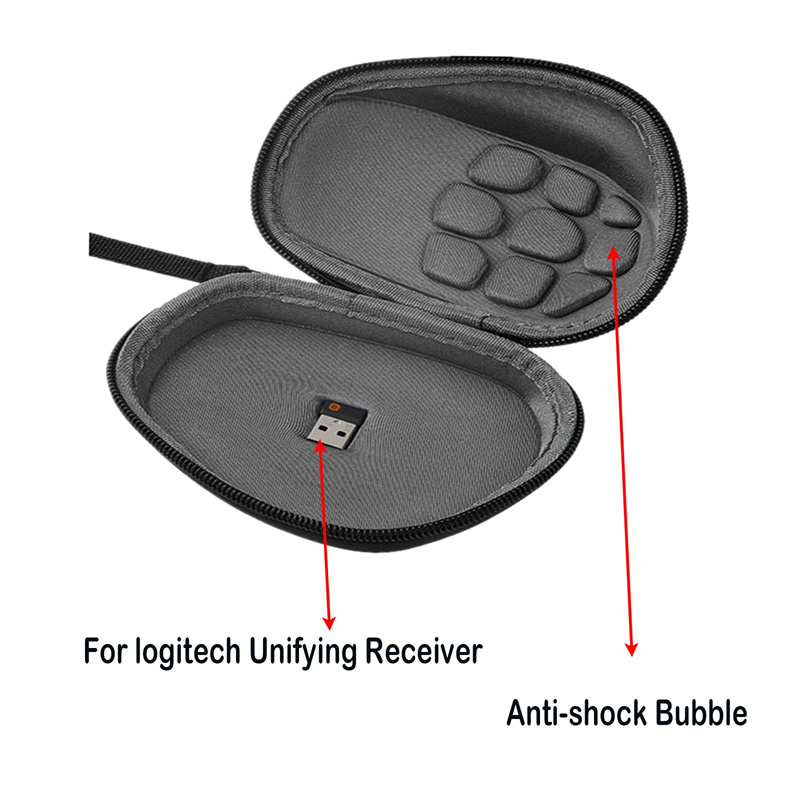 Oppbevaringsveske til logitech mx herre 3s avansert trådløst mus hardt etui beskyttelsesveske til reise, bærbar mus, hardt skall