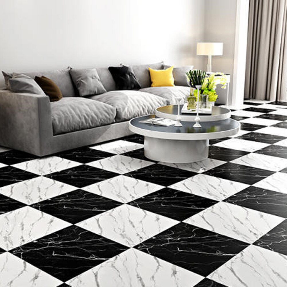Itseliimautuvat lattialaatat tarra marmori tapetti vedenpitävä liukumaton keittiö backsplash kuori ja tikku lattialaatat 30 x 30cm