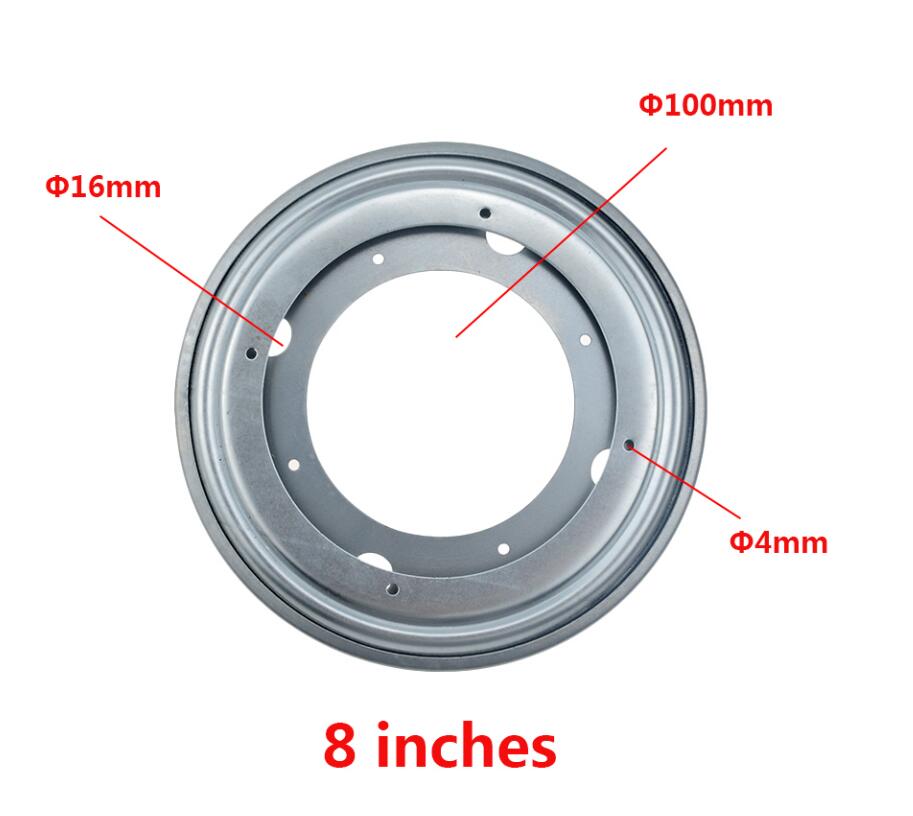 Piastre girevoli 1PC cuscinetti a sfera in acciaio pieno pieno in metallo rotazione a 360 gradi espositore rotante per mobili giradischi rotante: 8 pollice