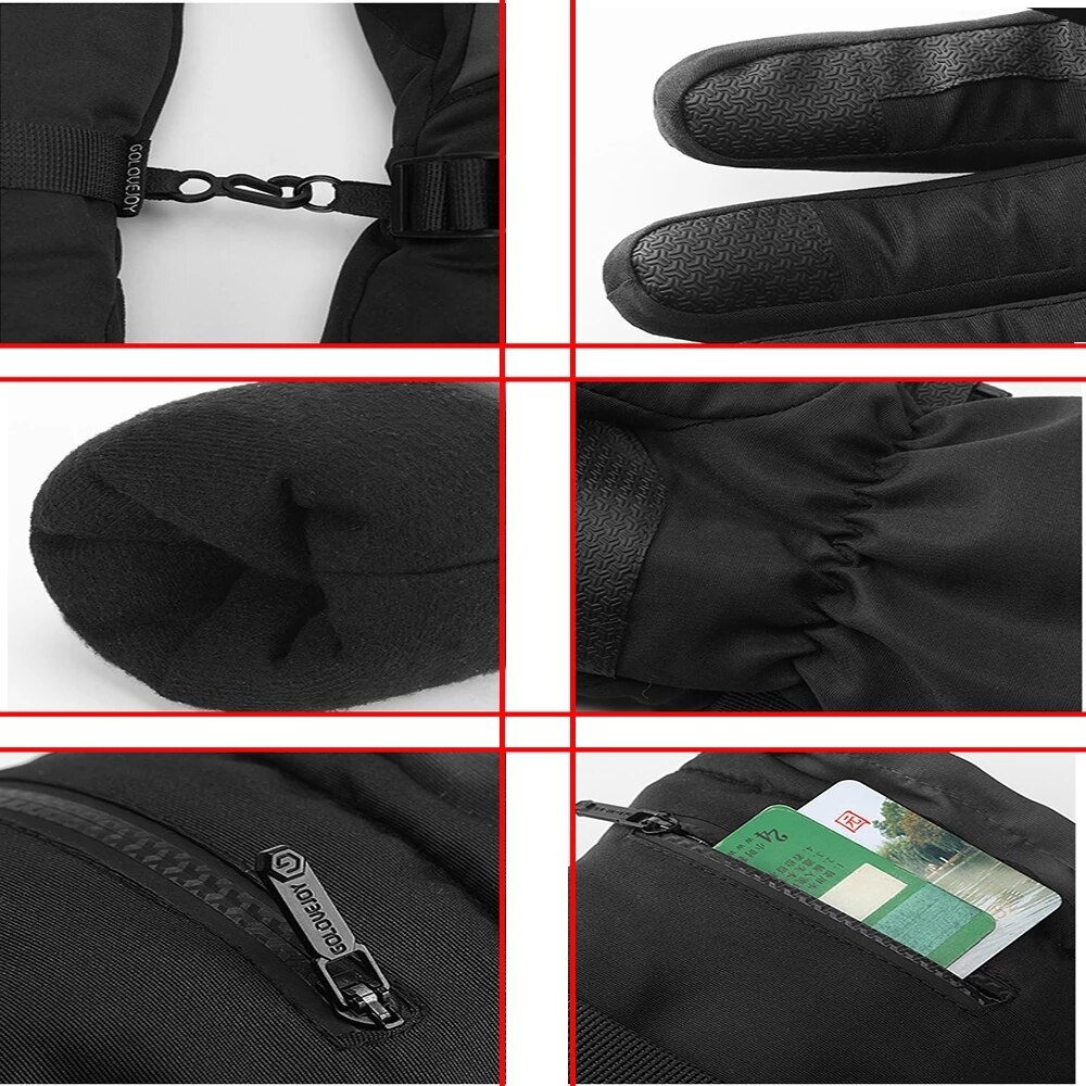 Mannen Ski Handschoenen Snowboard Handschoenen Sneeuwscooter Motorrijden Winter Handschoenen Winddicht Waterdicht Unisex Sneeuw Handschoenen