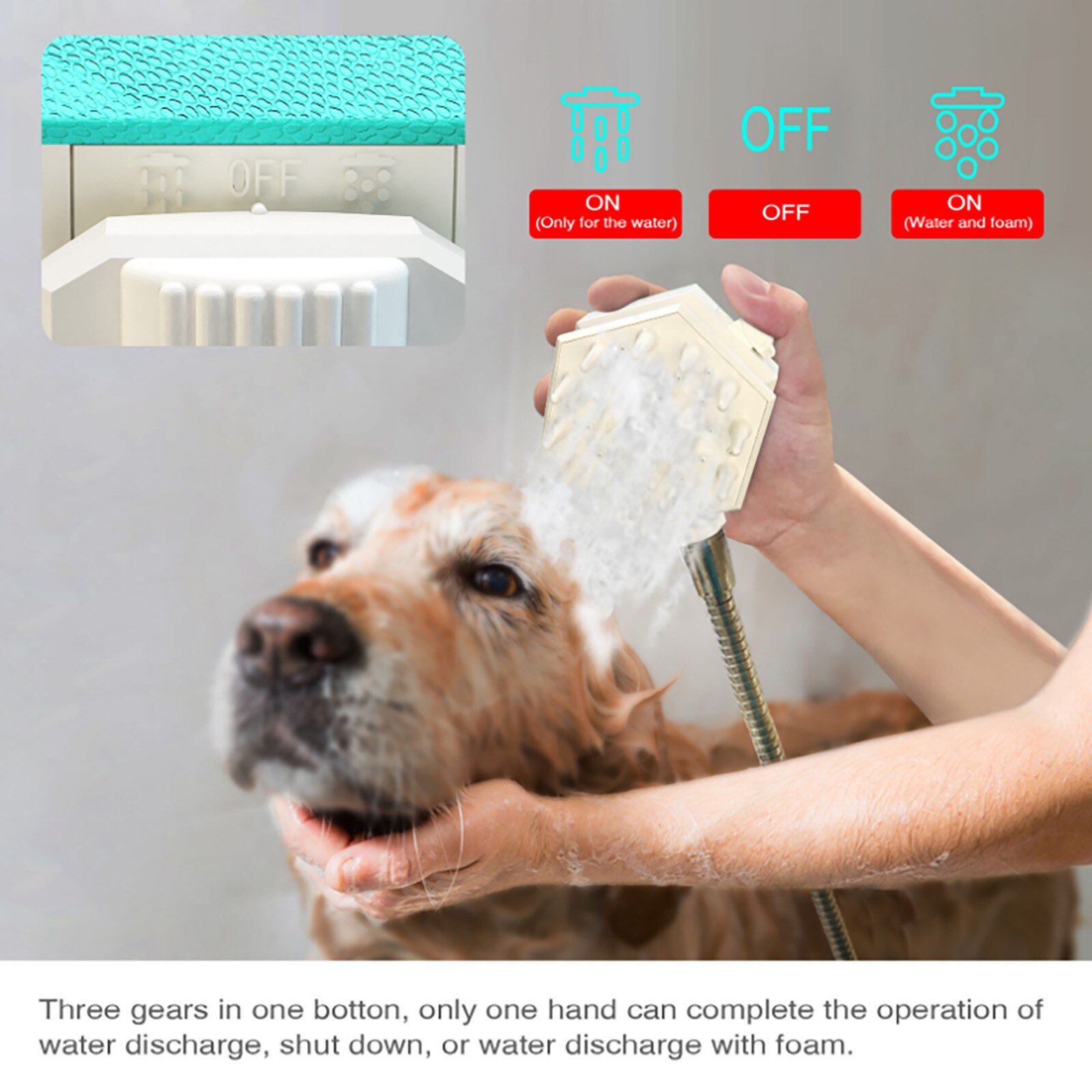 Bath Brush Nozzle Comb Pet Shower Pet Dog Brush Multicolor Pet Massage Brush Cat Shower Head Bath Pet Dog Brush