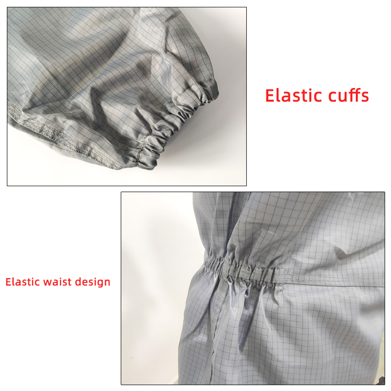 Carbon Fiber Geleidende Draad Antistatische Beschermende Kleding Spuiten Auto Verf Overall Stofdicht Met Kap