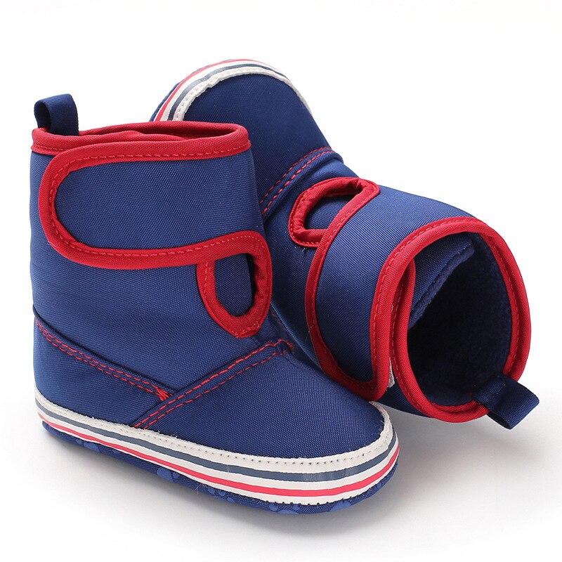 Soft Snow Boots Solid Soft Crib Shoes Toddler Warm Baby Boots Winter Newborn Baby Boy Snekers: blue / 0-6 Months