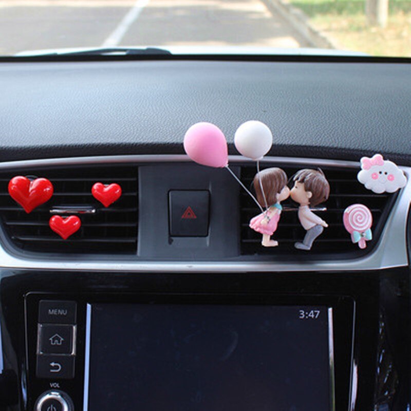 Creatieve Schattige Paar Ballon Auto Airconditioning Parfum Clip Aroma Auto Air Outlet Frisser Tyure Decoratie