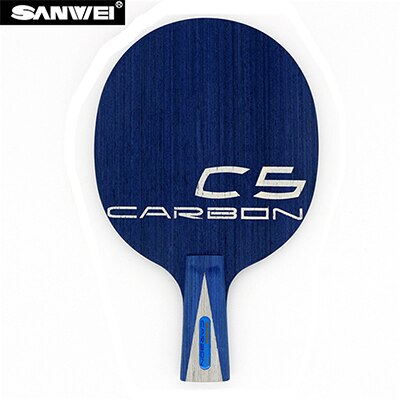 SANWEI C5 LD Carbon Table Tennis Blade Ping Pong Bat Paddle for Fast Attack and Loop: CS Short handle