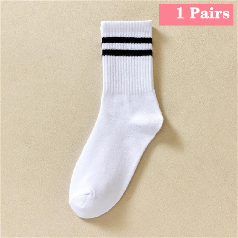 1/6/12 pares de calcetines de tubo medio para hombre Color sólido en blanco y negro ropa de calle Harajuku calcetines transpirables e informales: Beige