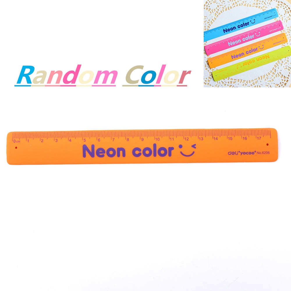 1PC Portable Silicone Slap Bracelet Ruler Wristband School Straight Ruler Random Color